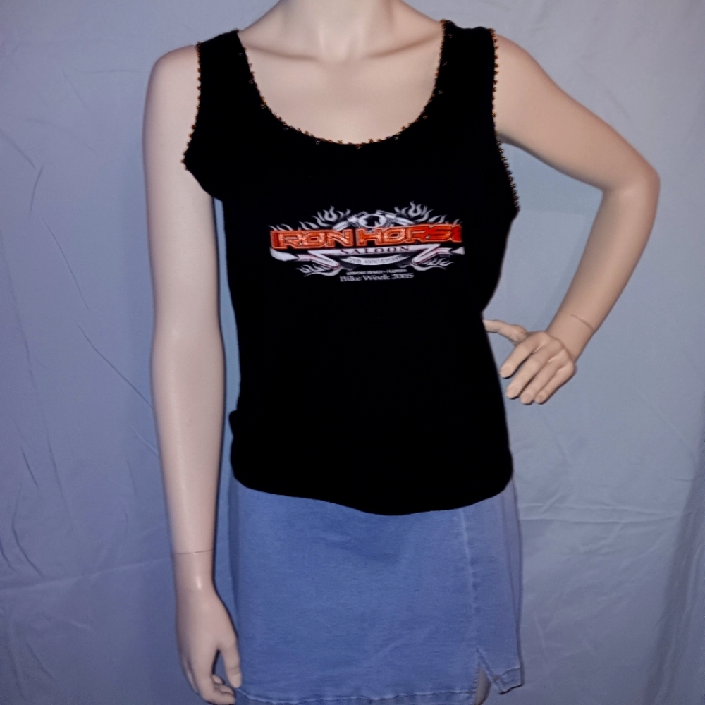 Mini Jean Skirt W Side Slit